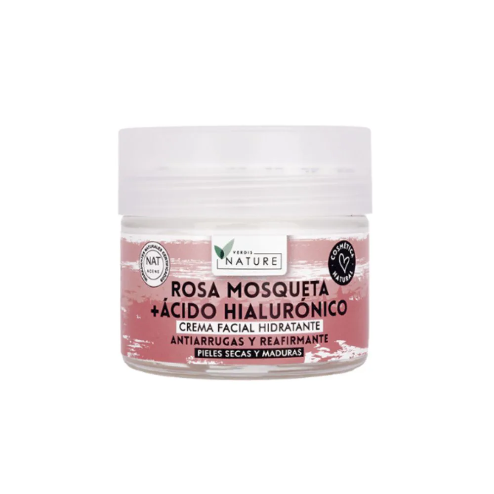 Crema antiarrugas rosa mosqueta + ácido hialurónico VERDIS NATURE
